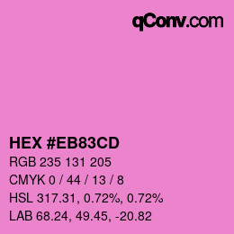 Color code: HEX #EB83CD | qconv.com