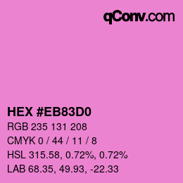 Color code: HEX #EB83D0 | qconv.com