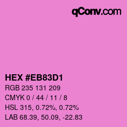 Color code: HEX #EB83D1 | qconv.com