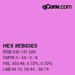 Color code: HEX #EB83E5 | qconv.com