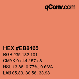 Color code: HEX #EB8465 | qconv.com