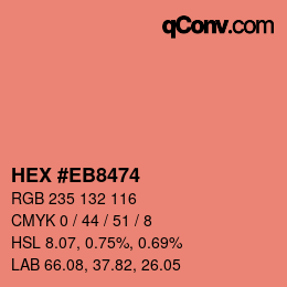 Color code: HEX #EB8474 | qconv.com