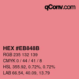Farbcode: HEX #EB848B | qconv.com