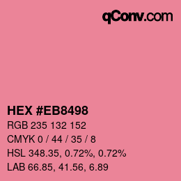 Color code: HEX #EB8498 | qconv.com