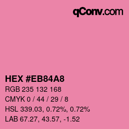 Color code: HEX #EB84A8 | qconv.com