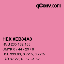 カラーコード: HEX #EB84A8 | qconv.com