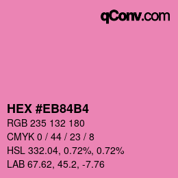 Color code: HEX #EB84B4 | qconv.com