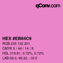 Color code: HEX #EB84C9 | qconv.com