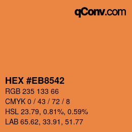 Color code: HEX #EB8542 | qconv.com