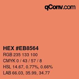 Color code: HEX #EB8564 | qconv.com