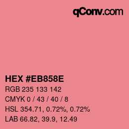 Color code: HEX #EB858E | qconv.com