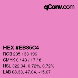 Color code: HEX #EB85C4 | qconv.com
