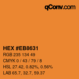 Color code: HEX #EB8631 | qconv.com