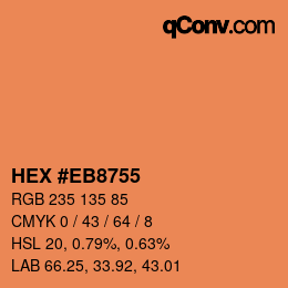 Color code: HEX #EB8755 | qconv.com