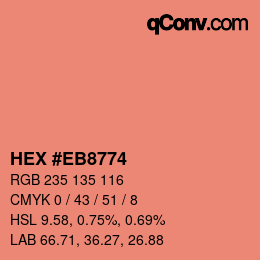 Color code: HEX #EB8774 | qconv.com