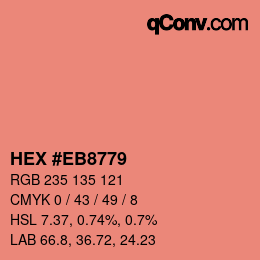 Color code: HEX #EB8779 | qconv.com