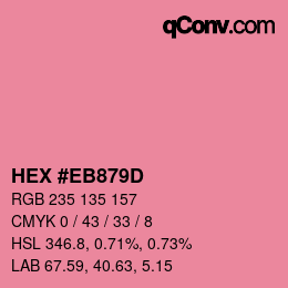 Color code: HEX #EB879D | qconv.com
