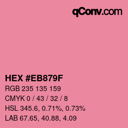 Color code: HEX #EB879F | qconv.com