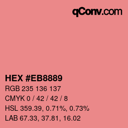 Color code: HEX #EB8889 | qconv.com