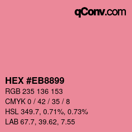 Color code: HEX #EB8899 | qconv.com