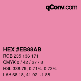 Color code: HEX #EB88AB | qconv.com