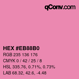 Color code: HEX #EB88B0 | qconv.com
