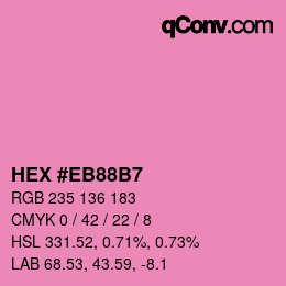 Color code: HEX #EB88B7 | qconv.com