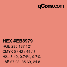 Color code: HEX #EB8979 | qconv.com