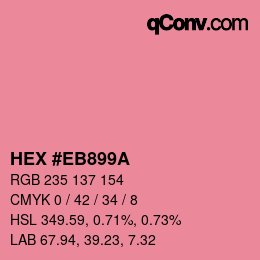 Color code: HEX #EB899A | qconv.com