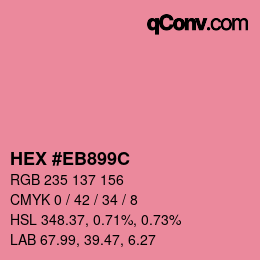 Color code: HEX #EB899C | qconv.com