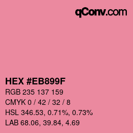Color code: HEX #EB899F | qconv.com
