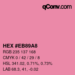 Color code: HEX #EB89A8 | qconv.com