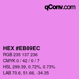 Color code: HEX #EB89EC | qconv.com