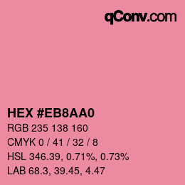 Color code: HEX #EB8AA0 | qconv.com