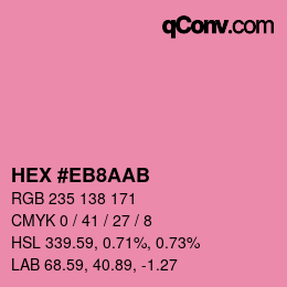 Color code: HEX #EB8AAB | qconv.com