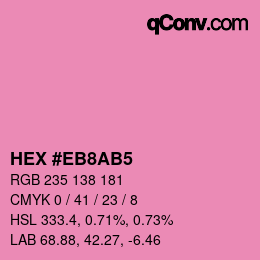 Color code: HEX #EB8AB5 | qconv.com
