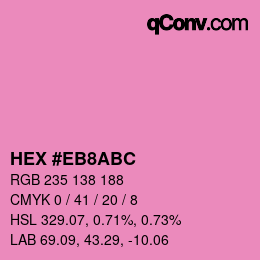 Color code: HEX #EB8ABC | qconv.com