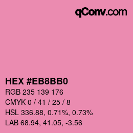 Color code: HEX #EB8BB0 | qconv.com