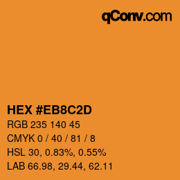 Código de color: HEX #EB8C2D | qconv.com