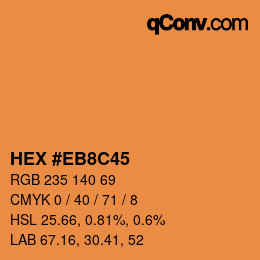 Color code: HEX #EB8C45 | qconv.com
