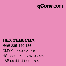 Color code: HEX #EB8CBA | qconv.com