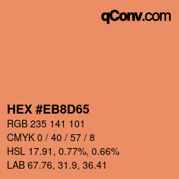 Color code: HEX #EB8D65 | qconv.com