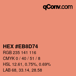 Color code: HEX #EB8D74 | qconv.com