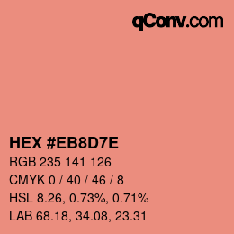 カラーコード: HEX #EB8D7E | qconv.com