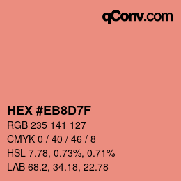 カラーコード: HEX #EB8D7F | qconv.com