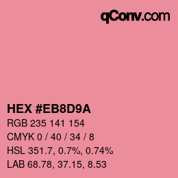 Código de color: HEX #EB8D9A | qconv.com