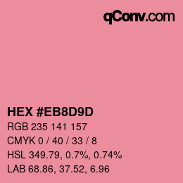 Farbcode: HEX #EB8D9D | qconv.com