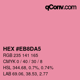 Color code: HEX #EB8DA5 | qconv.com