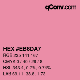 Color code: HEX #EB8DA7 | qconv.com