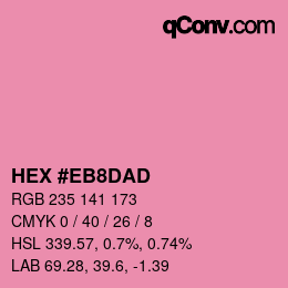 Color code: HEX #EB8DAD | qconv.com